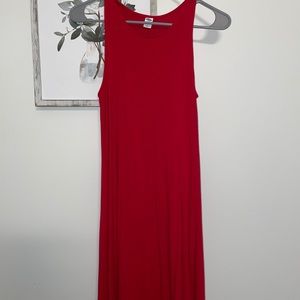 Red tank top dress